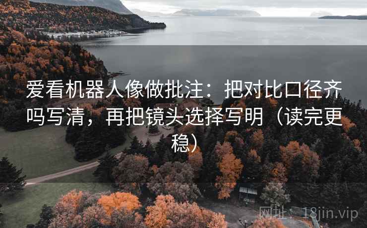 爱看机器人像做批注：把对比口径齐吗写清，再把镜头选择写明（读完更稳）